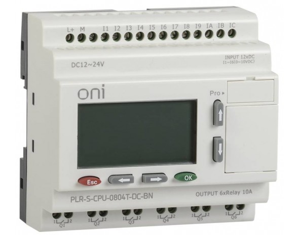 IEK ONI Логическое реле PLR-S. CPU0804(T) 24В DC с экраном