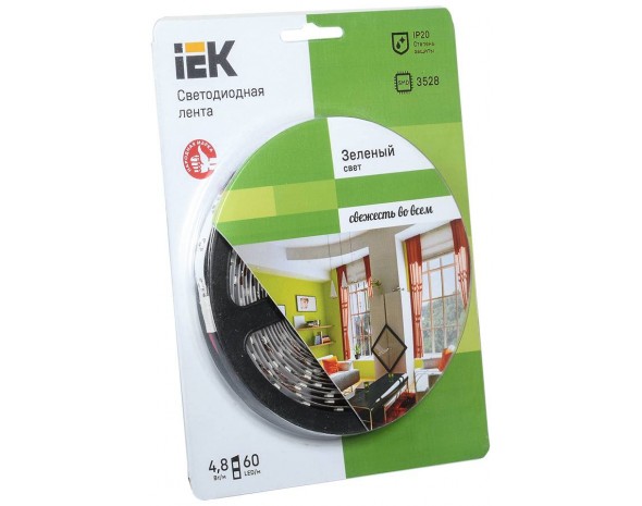 IEK Лента LED 5м блистер LSR-3528G60-4.8-IP20-12V -eco