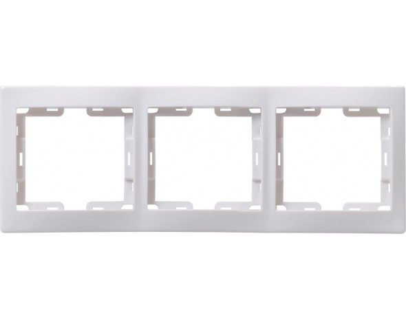 IEK РГ-3-КБ Рамка 3местн. горизонт. КВАРТА (белый)