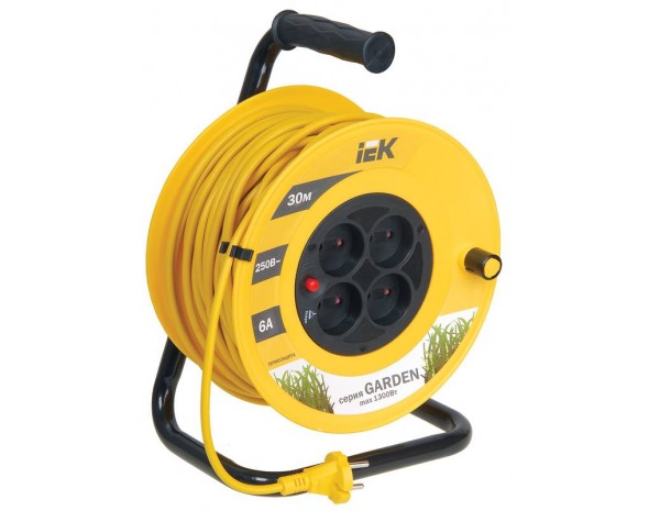 IEK Катушка УК30 с т/з 4 места 2Р/30м 2х0,75 мм2 "Garden"