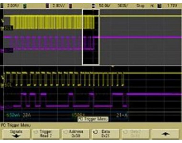 N5423A Запуск по сигналам и декодирование данных шин I²C и SPI для осциллографов InfiniiVision 6000 и 7000B