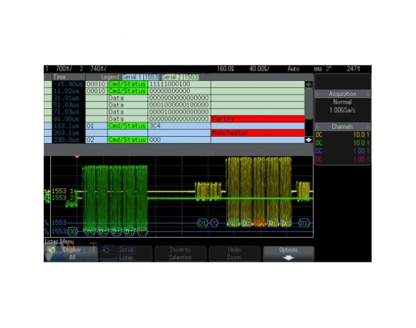DSOX3AERO Запуск по сигналам и анализ данных шин MIL-STD 1553/ARINC 429 для осциллографов InfiniiVision 3000X