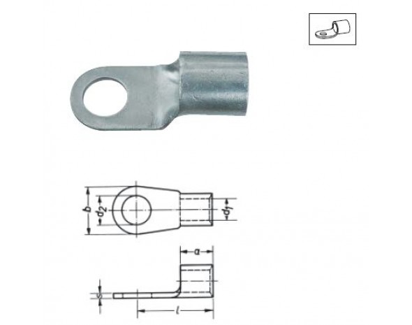 Кабельные наконечники из листовой меди, 150 мм / 10–150 KLAUKE 166010