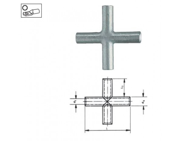 Медные крестообразные соединители для сплошных жил, 16 мм KLAUKE SKV16