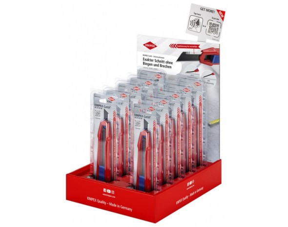 Дисплей укомплектованный, CutiX нож универсальный KN-9010165BK (12 шт) KNIPEX KN-001801V44