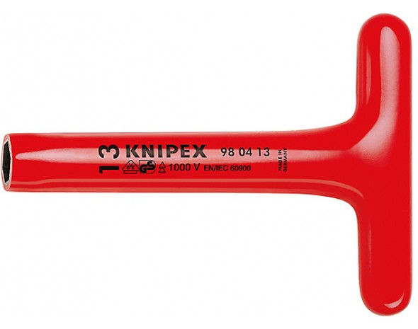 Торцовый ключ с Т-образной ручкой KNIPEX KN-980419, до 1000 В