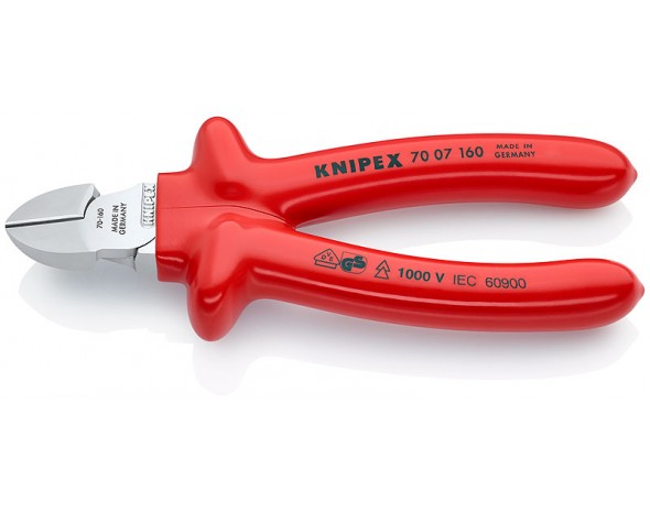 Кусачки боковые хромированные Knipex KN-7007