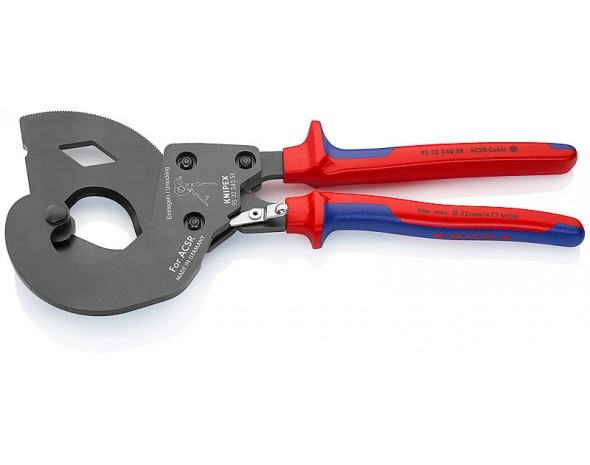 Ножницы для резки ACSR проводника (по принципу трещотки) KNIPEX KN-9532340SR