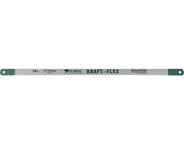 KRAFTOOL 18 TPI, 300 мм, 2 шт., полотно для ножовки по металлу KRAFT-FLEX 15942-18-S2