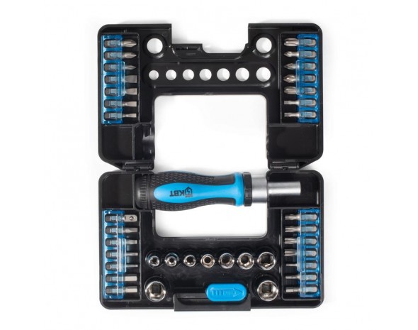 Отвертка реверсивная с битами серии МАСТЕР, 38 предметов, КВТ 78699