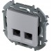 Legrand INSPIRIA Алюминий Двойная розетка RJ 45 - категория 6 - UTP