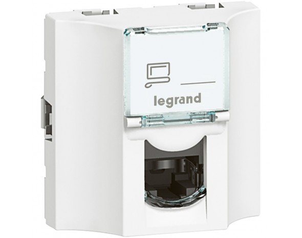 Legrand Mosaic Розетка RJ45 UTP кат.5Е 1мод. бел. (078620, )