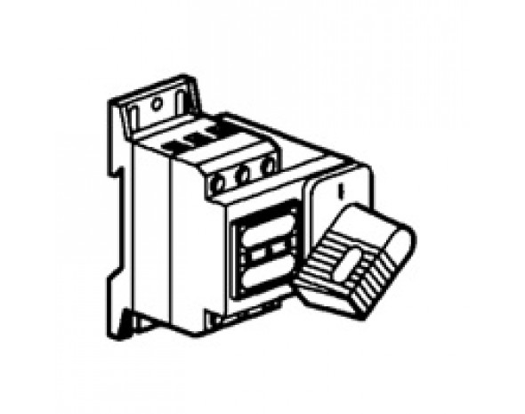 Legrand Vistop Рубильник 2Р 32A фронтальный привод, черная рукоятка