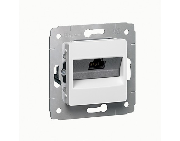 Legrand Cariva Бел Розетка компьютерная 1-ая RG 45 UTP 6 кат