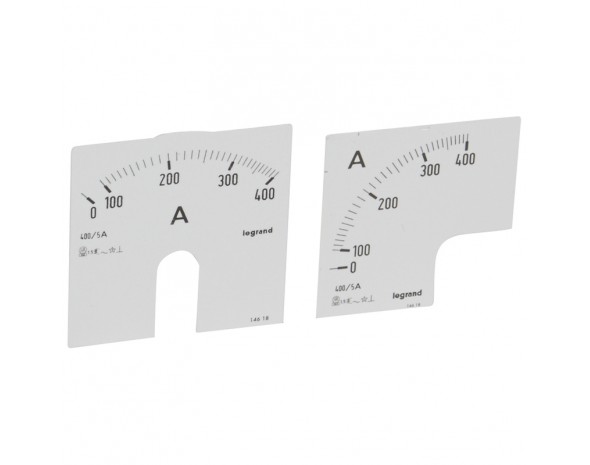 Legrand Измерительная шкала (1 круглая + 1 квадратная) для аналоговых амперметров 0-400A