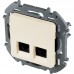 Legrand INSPIRIA Слоновая кость Двойная розетка RJ 45 - категория 6 - UTP