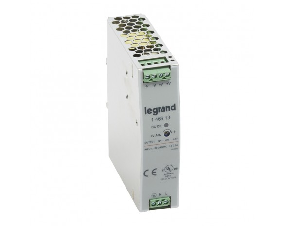 Legrand 1-фазный Импульсный источник питания 12В 75Вт 6,3A