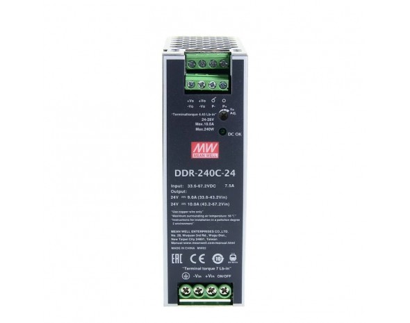 Преобразователь DC-DC на DIN-рейку Mean Well DDR-240B-24