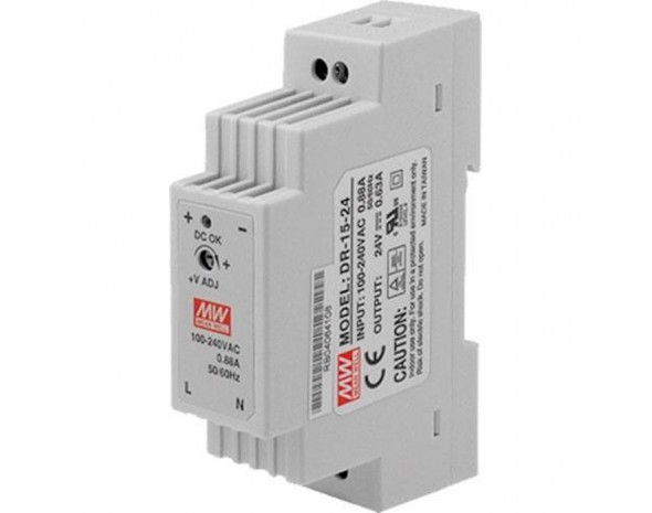 Источник питания AC-DC Mean Well DR-15-24 15Вт