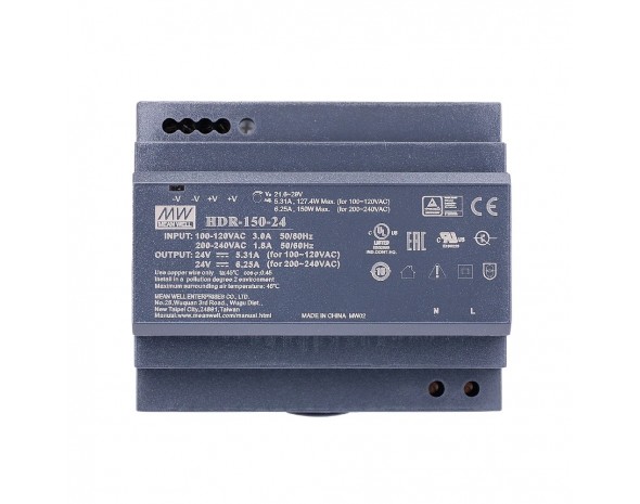 Источник питания AC-DC Mean Well HDR-150-24