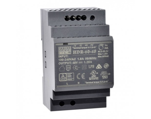 Источник питания AC-DC Mean Well HDR-60-48