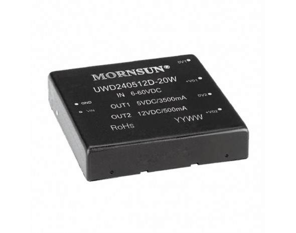 Mornsun DC/DC преобразователь с широким диапазоном входа UWD240512D-20W