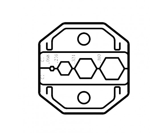 Матрица кримпера для RG58/59/62/6 Pro'sKit CP-336DC1