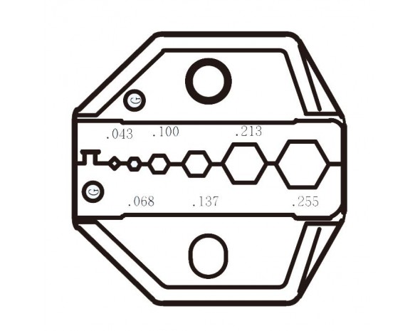 Матрица кримпера для RG58/59/62/174 Pro'sKit CP-336DG