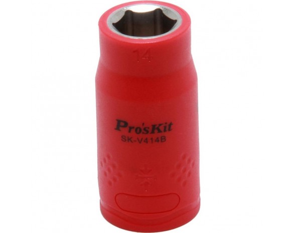 Изолированная 1/2 дюйма торцевая головка Proskit SK-V414B 14 мм (1000 В - VDE)