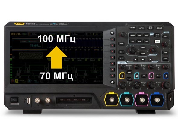 Опция расширения полосы пропускания с 70 МГц до 100 МГц Rigol MSO5000-BW0T1