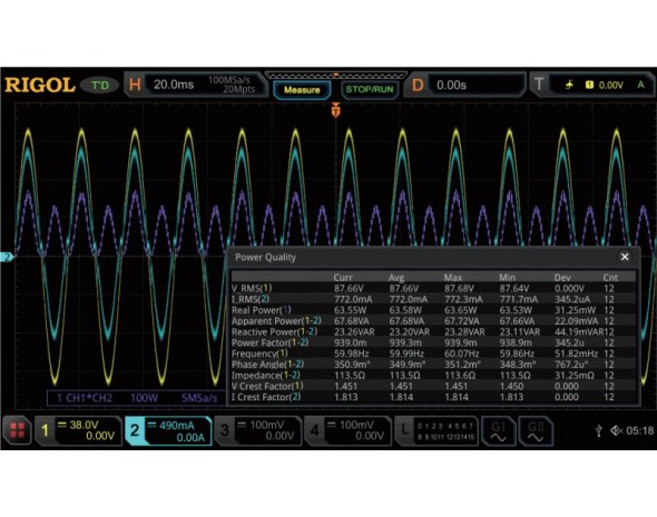 Опция анализа мощности Rigol MSO5000-PWR