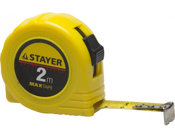 STAYER MaxTape 2м / 16мм рулетка в ударопрочном корпусе из ABS