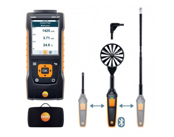 Комплект для вентиляции 2 Testo 440 delta P с Bluetooth