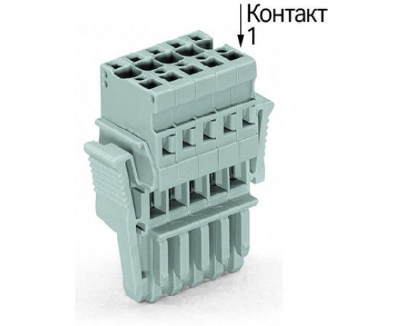 Wago 1-провод розетка серые 769-114/021-000