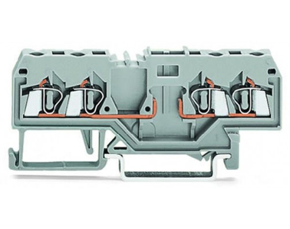 Wago 4-Cпроводная несущая клемма серые 280-816