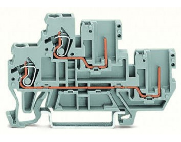 Wago 1-провод./1-конт. двухуровнев. клемм проходная/проходная, синие 870-104