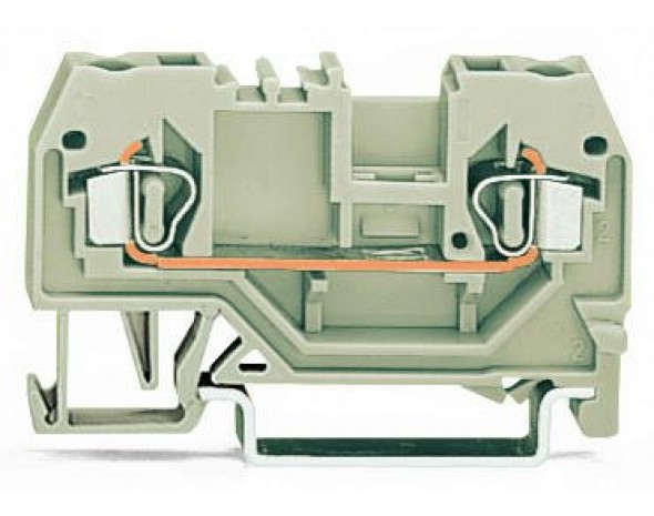 Wago 2-проводная проходная клемма 2,5 мм², светло-серые 280-992