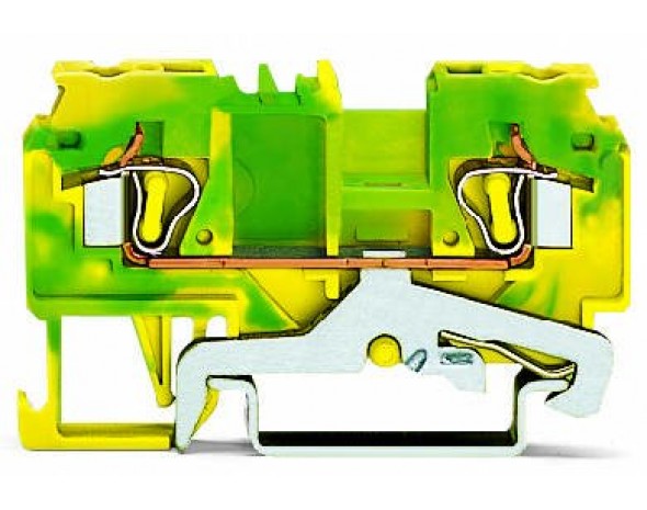 Wago 2-проводная клемма заземления 4 mm², зеленые-желто 880-907