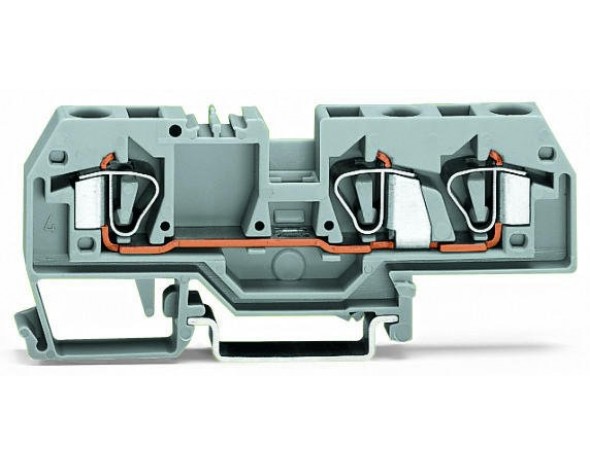 Wago 3-проводная проходная клемма 3, оранжевые 282-682