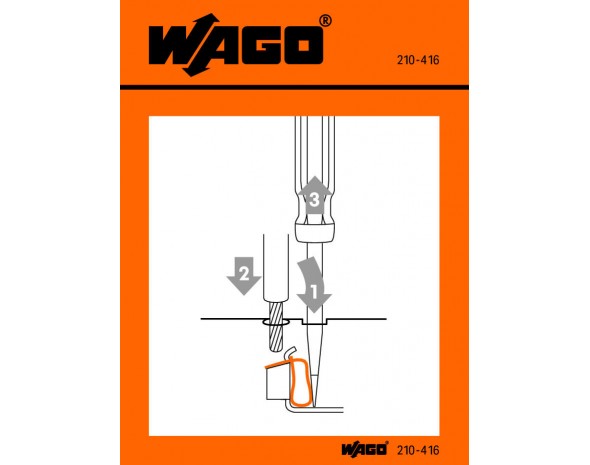 Wago Наклейка-инструкция для CAGE CLAMP®, универсальная 210-416