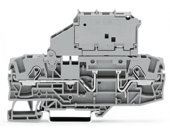 Wago 2-проводная клемма с предохранителем с поворотным патроном предохранителя, серые 2006-1621