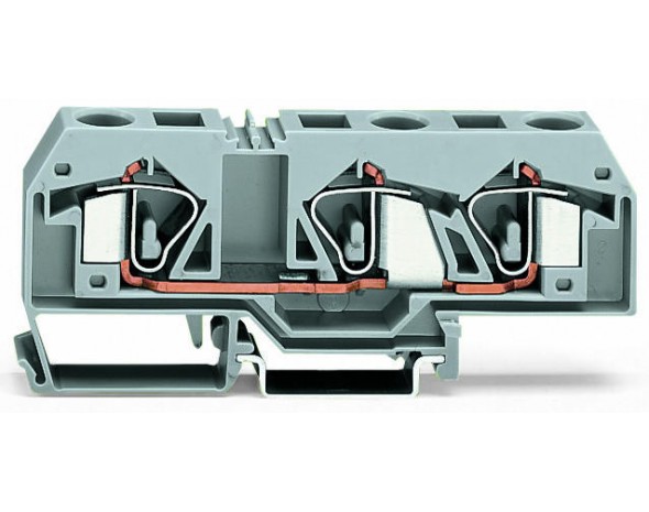 Wago 3-проводная проходная клемма 16 мм², оранжевые 283-672