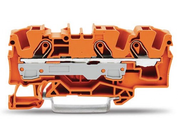 Wago 3-проводная проходная клемма 3, оранжевые 2006-1302