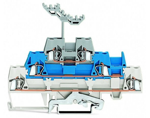 Wago Трехуровневая клемма экран/проходная/проходная, белые/синие/серые 280-558