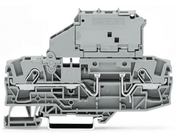 Wago 2-проводная клемма с предохранителем с поворотным патроном предохранителя, серые 2006-1631/1000-836