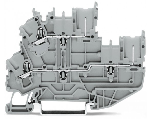 Wago 1-провод./1-конт. двухуровнев. клемм серые 2022-2201