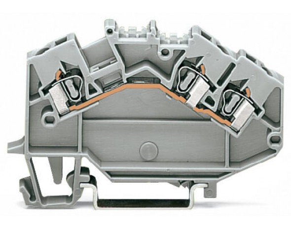 Wago 3-проводная проходная клемма 2,5 мм², серые 780-631