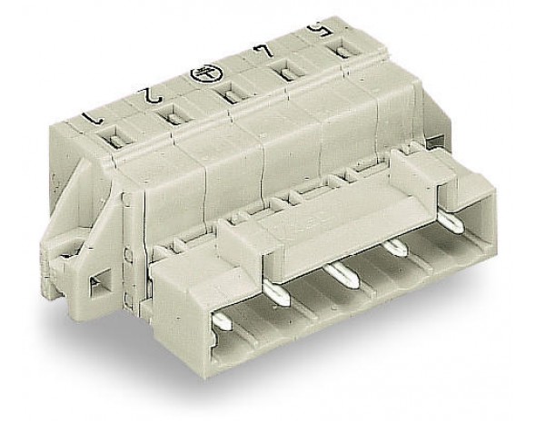 Wago 1-проводная вилка 100% защита от неправильного подсоединен, светло-серые 723-603/019-042