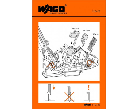 Wago Наклейка-инструкция 0 210-423