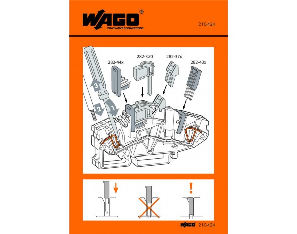 Wago Наклейка-инструкция 0 210-424